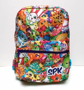 SHOPKINS SPK Girls 16" Backpack Kids Travel School Book Bag All Over print NEW - Picture 1 of 5