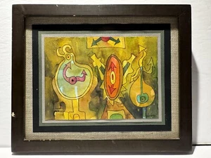 Sergio Astorga Watercolor “Al Mismo Tiempo” Signed Front And Back - Picture 1 of 4