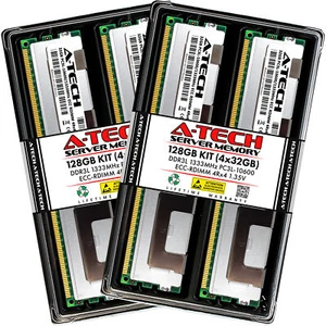 128GB 4x 32GB DDR3 1333 4Rx4 Quad Rank Memory RAM for Dell PowerEdge T320 R320 - Picture 1 of 2