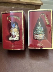 Lenox Porcelain Christmas Tree, Stocking Trinket Box Ornaments in Boxes NIB - Picture 1 of 21