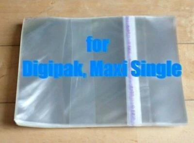 Resealable Outer Replacement Plastic Sleeves for CD DIGIPAK, MAXI-SINGLE 100 pcs - Bild 1 von 2