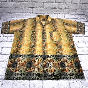Pineapple Connection Hawaiihemd Herren XL gelb aztekisch 80er Korea Vintage » - Bild 1 von 7