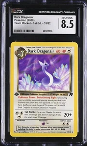 CGC 8.5 NM-MINT Dark Dragonair Team Rocket 1st Edition 33/82 Pokemon - Picture 1 of 2