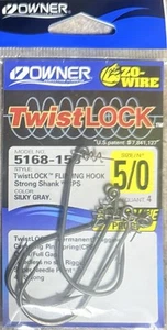OWNER Twistlock Hook 5168-156 ZO-Wire 5/0 Centering Pin Spring Braid Line Proof - Picture 1 of 2