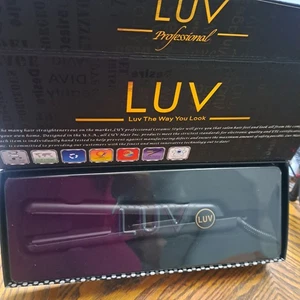 Ferro da stiro piatto in ceramica nero marca LUV 1" nuovo con scatola - Foto 1 di 9