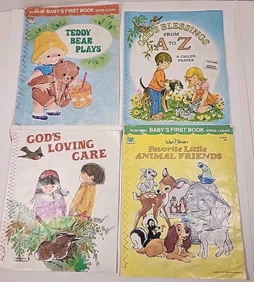 Vtg Gibson & Whitman Baby's First Book Non-Toxic Wipes Clean Lot Of  1970’s - Image 1 of 4