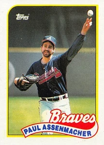 Paul Assenmacher 1989 Topps 454  Atlanta Braves  Baseball Card - Picture 1 of 2
