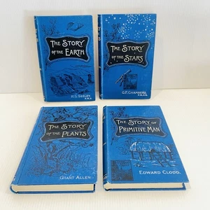 Vintage Book Bundle X4 Books Blue Mini Small Hardcover Earth Stars Plants Man - Picture 1 of 11