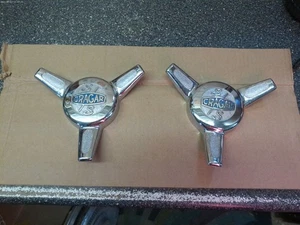 Wheel Center Caps Pair--Cragar S/S Logo 3 Bar Spinner Center Caps - Picture 1 of 5