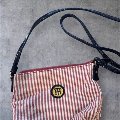 Women’s Vintage Tommy Hilfiger Crossbody Bag Red White And Blue Stripe RARE - Image 1 of 4