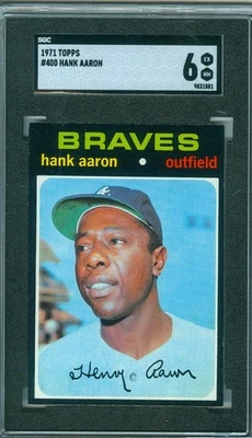 1971 Topps #400 Hank Aaron (hof) SGC 6 ++!! Foto 1 de 2