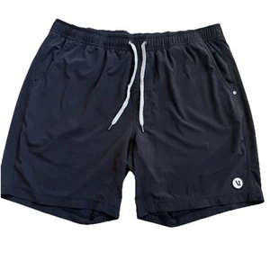 Vuori Kore Shorts Mens Sz XXL Black Lined Performance Stretch V302 7.5" - Picture 1 of 11
