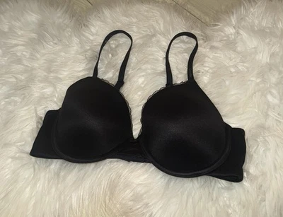 Calvin Klein QF1714 Everyday Lightly Lined Full Coverage Bra UW Womens 34B Black - Image 1 of 4