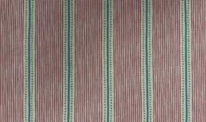 Garcia Stripe Cotton Fabric  PINK SEASPRAY  Natural 280cm Wide Curtain Blind - Picture 1 of 7