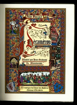 ❤️ 1978 Boccace Jean Gradassi Le Décaméron 1/300 ex. suite et dessin original EO - Photo 1/4