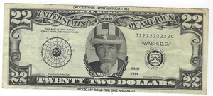 Woodstock - 25th Reunion -'94   $22 Bill - Picture 1 of 2