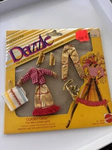Conjunto de moda muñeca Mattel Dazzle 1981 vintage “Golden Gear” The West Strikes Gold - Imagen 1 de 5