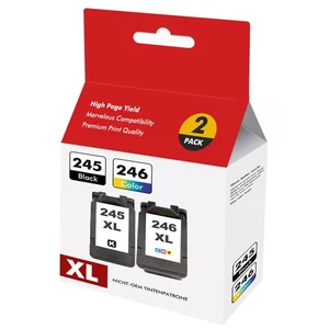 PG-245XL High Yield Ink Cartridges for Canon Pixma MG2522 TS3322 TR4522 CL-246XL - Picture 1 of 10