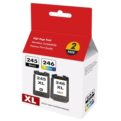 PG-245XL High Yield Ink Cartridges for Canon Pixma MG2522 TS3322 TR4522 CL-246XL - Image 1 of 4