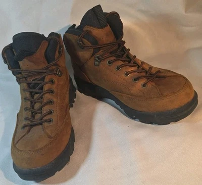 Botines Lands End Cuero Marrón Gorpcore Suela de Goma Senderismo Usados en Excelente Condición Talla 8B Foto 1 de 4