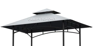 Grill Gazebo Replacement Canopy Top - 5'x8' Outdoor BBQ Tent Roof Cover Doubl... - Picture 1 of 6