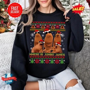 Where Is Jumbo James, Marcus The Worm Weihnachtssweatshirt S-5XL - Bild 1 von 5