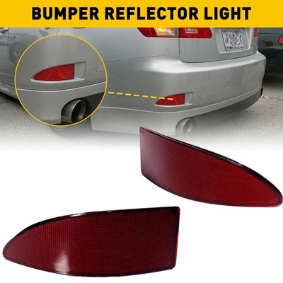 2X Rear Bumper Reflector Red Left+Right Side Red 2006-2013 For IS250 Lexus IS350 - Imagem 1 de 4