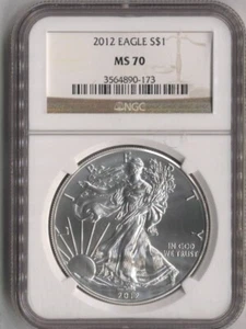 2012 American Silver Eagle NGC MS70 Perfect - Picture 1 of 2