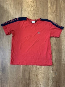 Lacoste T-Shirt Size 12 Kids Youth Red Sport Shirts Active Luxury - Picture 1 of 10