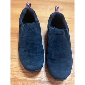 Merrell Kids Jungle Moc Suede Leather Slip On Shoes Black Size 6 - Picture 1 of 5
