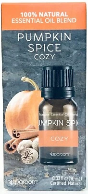 1 unidad SpaRoom 0,33 OZ acogedora especia de calabaza mezcla de aceites esenciales 100 % naturales Foto 1 de 2