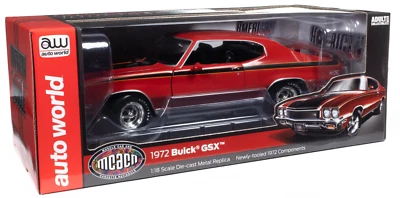 Auto World American Muscle MCACN 1972 Buick GSX escala 1:18 coche fundido a presión AMM1301 Foto 1 de 4