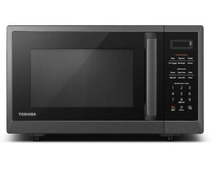 TOSHIBA ML2-EM09PA(BS) Small Countertop Microwave Oven With 6 Auto Menus