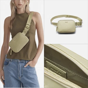 MIMCO The Stage Sling Crossbody Bag Nylon Faded Moss Light Gold NWT - Picture 1 of 7