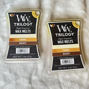 Cafe Sweets Trilogy Vanilla Caramel Biscotti Wax Melts Set Of 2 6-packs WoodWick - Picture 1 of 8