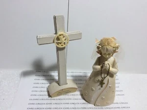 FOUNDATIONS COMMUNION GIRL WITH CROSS SET New in Gift Box #4021239 2 PC Set - Picture 1 of 8