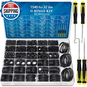 32 Größe 1540 Teile O Ringe Sortiment Kit Metrisch Nitrilkautschuk Oring Set mit 4 P - Bild 1 von 24