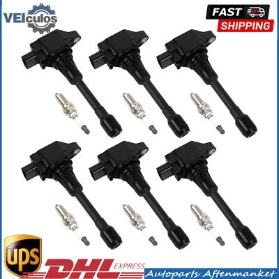 6X Ignition Coils & Iridium Spark Plugs For INFINITI G37 Q50 Nissan 370Z UF617 Foto 1 de 4