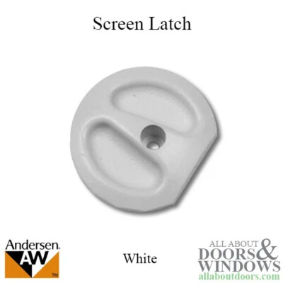 Andersen Round Screen Latch - White