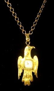 VINTAGE 1950'S FIGURAL THUNDERBIRD PENDANT CARAVELLE WATCH BY BULOVA - NEW YORK - Picture 1 of 5