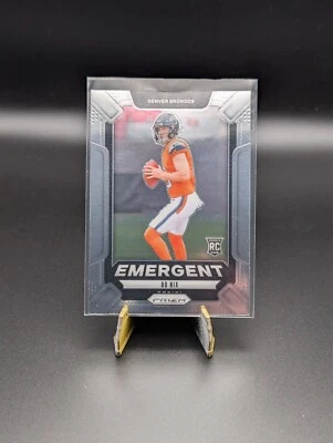 2024 Panini Prizm Bo Nix #3 Emergent Rookie Denver Broncos RC - Image 1 of 2