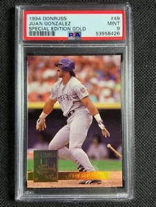 1994 Donruss Edizione Speciale Oro Juan Gonzalez Rangers #49 PSA 9 Mint Pop 2 - Foto 1 di 2