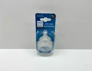 NEW Philips Avent Anti-Colic 6M+ Flow 4 Baby Bottle Nipples 2 Nipples - Picture 1 of 2