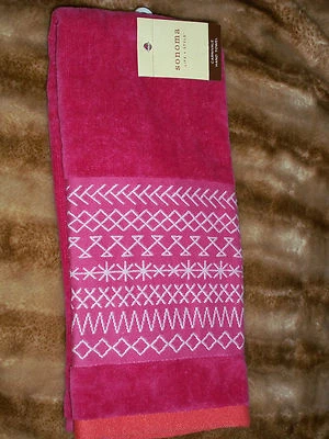 Toalla de mano de baño Sonoma Carnivale rosas NUEVA Foto 1 de 3