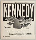 1959 boîtes de pêche en aluminium publicité imprimée Kennedy fourgon Wert, Ohio