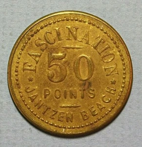  Jantzen Beach Oregon Fascination 50 Points Brass 31mm Token - Picture 1 of 2
