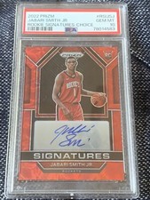 2022-23 Prizm Signatures Choice Red Prizm Auto #JSJ Jabari Smith Jr PSA 10 Gem