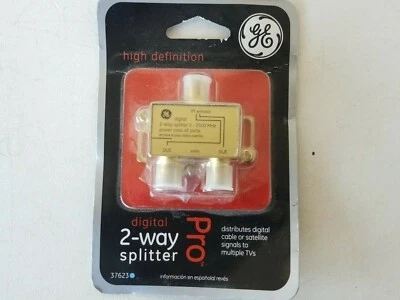 GE Digital 2 Way Splitter Pro High Definition 37623 Cable or Satellite NEW - Image 1 of 4