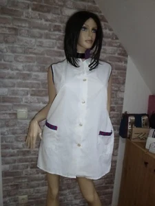 Nylon Kittel Schürze XL Dederon Kleider Sissy Boy Haus Apron Blouse - Bild 1 von 13