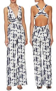 ALEXIS 'Lovella' Cutout Jumpsuit (S) $627 - NWT SOLD OUT - Sheer Stripes - Bild 1 von 8